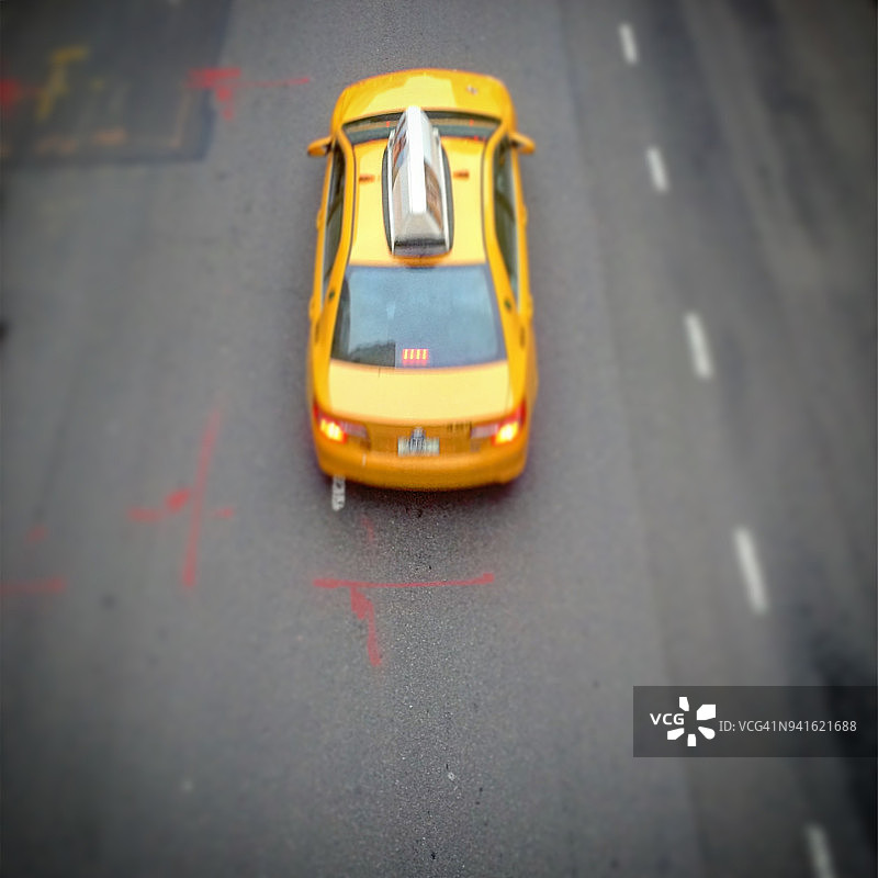 纽约市黄色出租车。图片素材