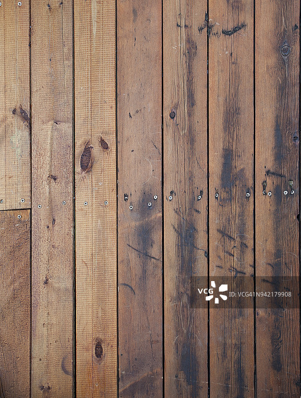 风化的谷仓木材背景与结和钉子孔图片素材