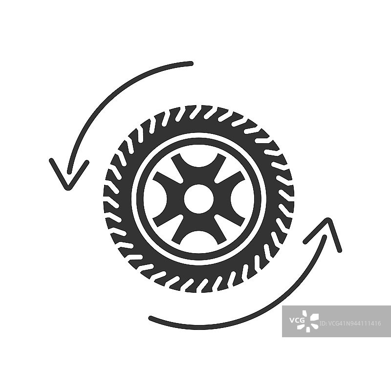 汽车车轮改变字形图标图片素材