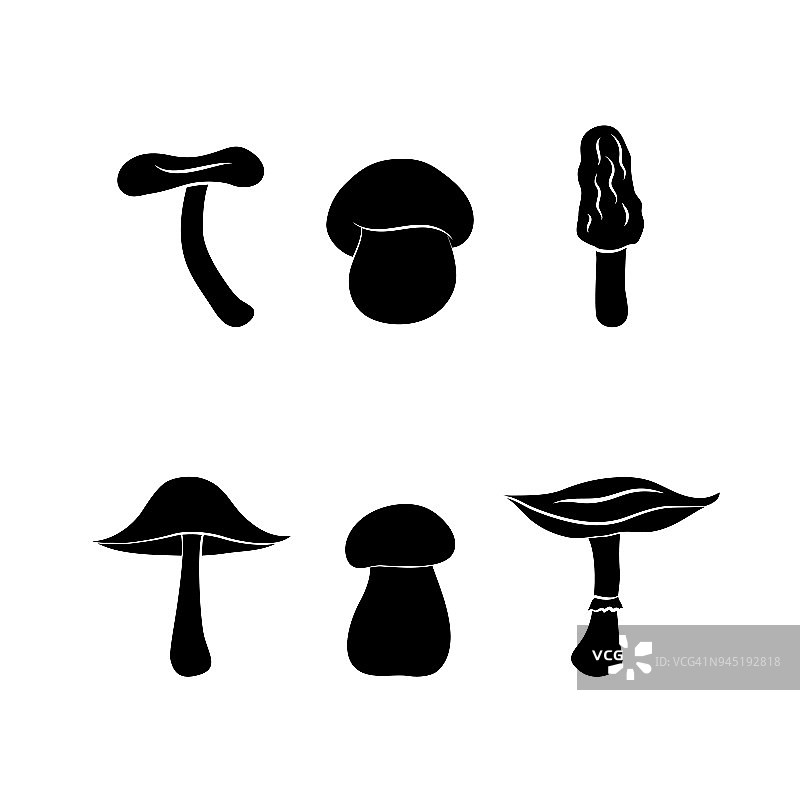 蘑菇向量组图片素材