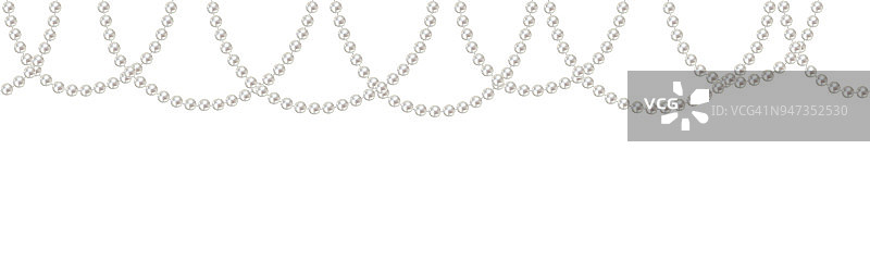 珍珠。装饰。珠子。珠宝。向量的背景。奢侈品。花环。边境。图片素材
