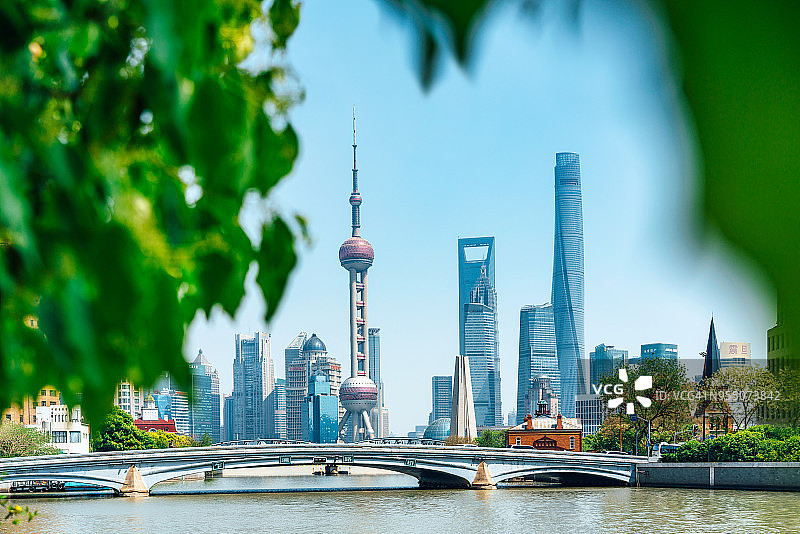 中国上海——现代天际线图片素材