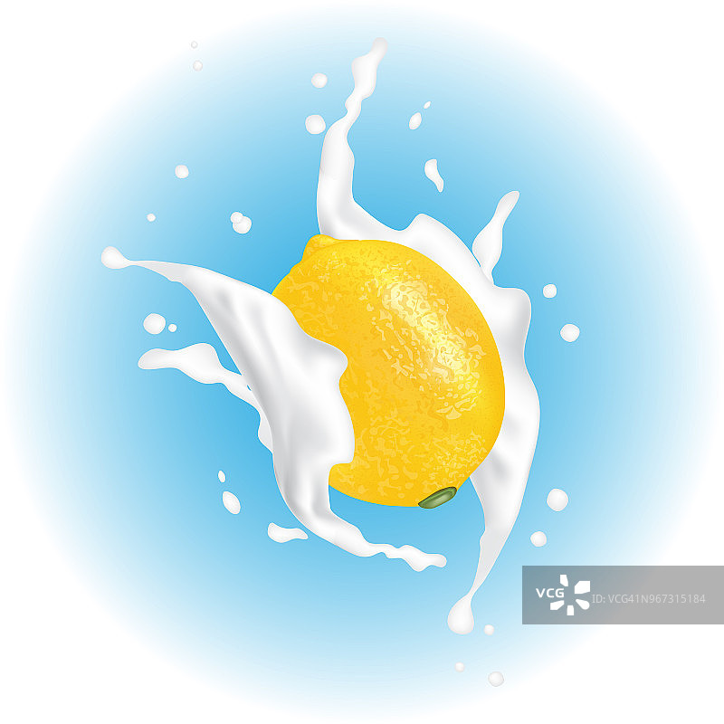 果汁，牛奶，酸奶，柠檬，酸橙。多汁柠檬酸橙飞溅包装模板图片素材