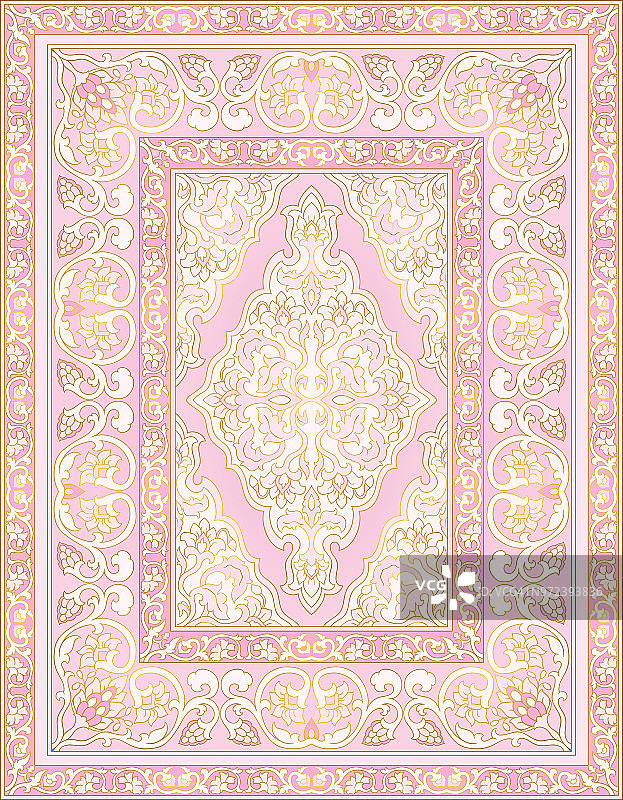 粉色的装饰地毯。图片素材