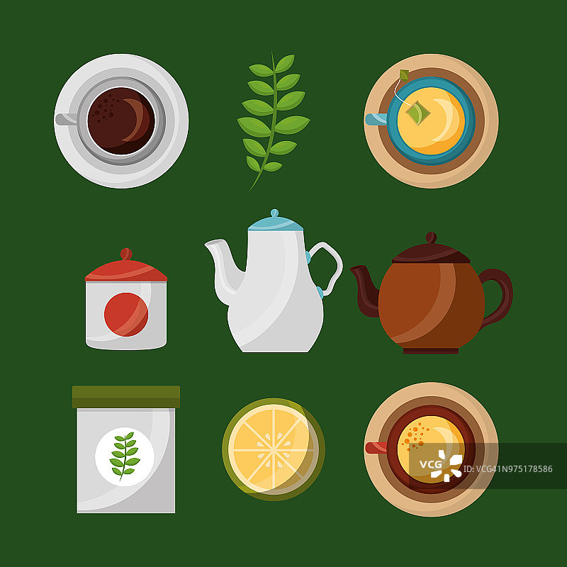 咖啡和茶时间图片素材
