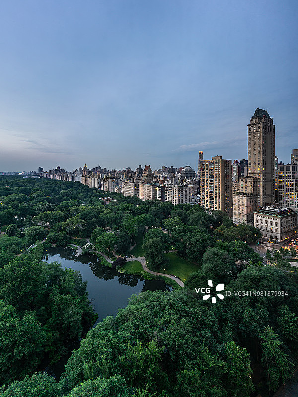 高角度的中央公园-纽约图片素材