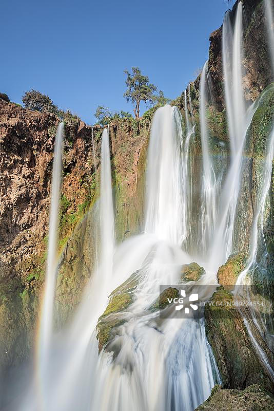 Ouzoud瀑布和Cascades, Cascades d'Ouzoud, Oued Tissakht河，中阿特拉斯，Azilal省，摩洛哥图片素材