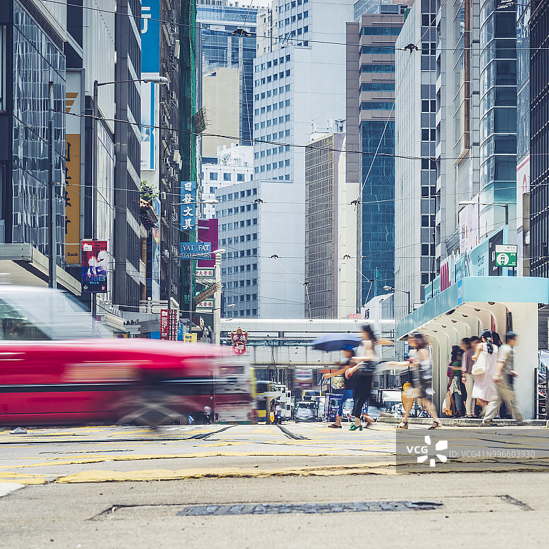 香港中央街景，城市生活图片素材