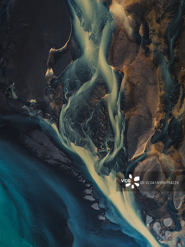 冰川流动、冰岛图片素材
