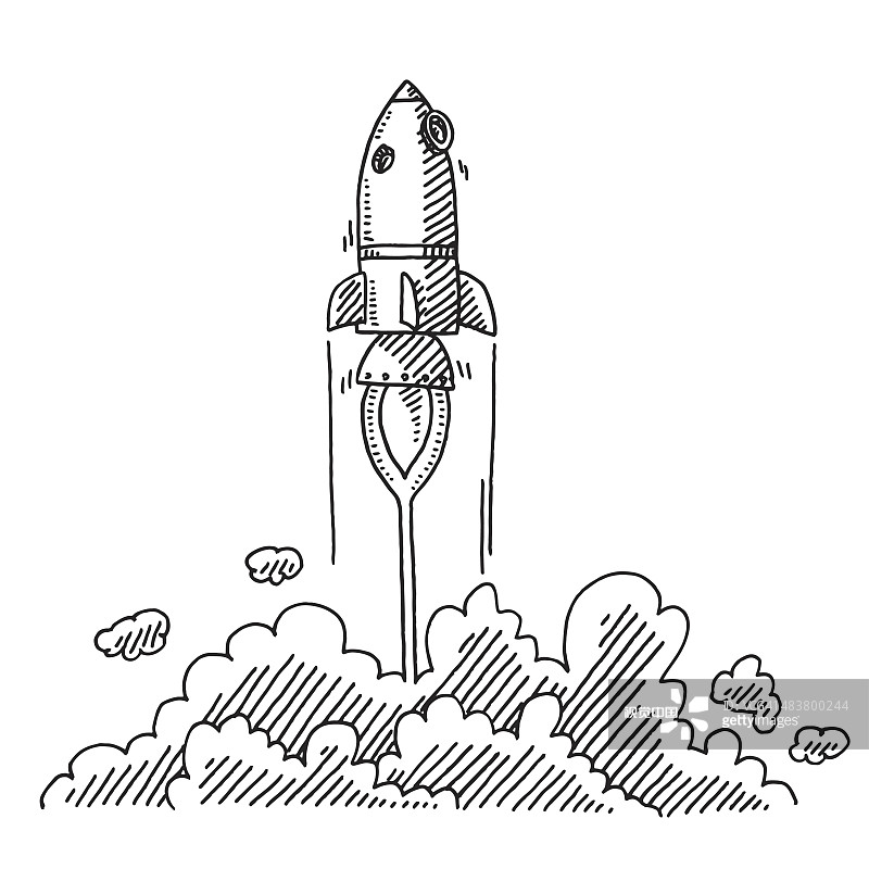 上升火箭创业公司概念图图片素材