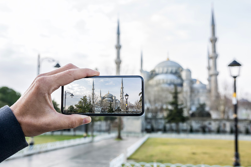 伊斯坦布尔著名的蓝色清真寺图片下载