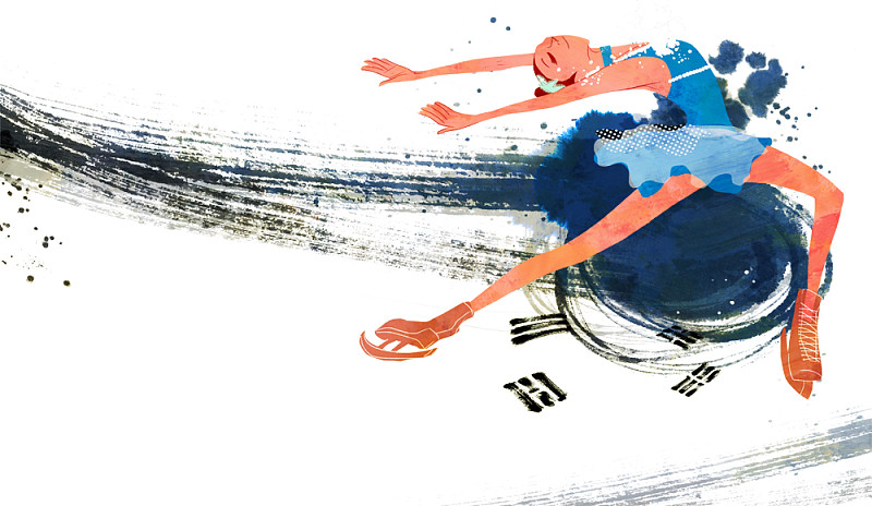 插图的一个花样滑冰运动员图片下载