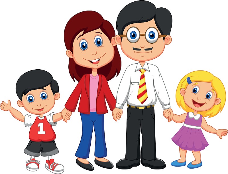 幸福的家庭的卡通图片