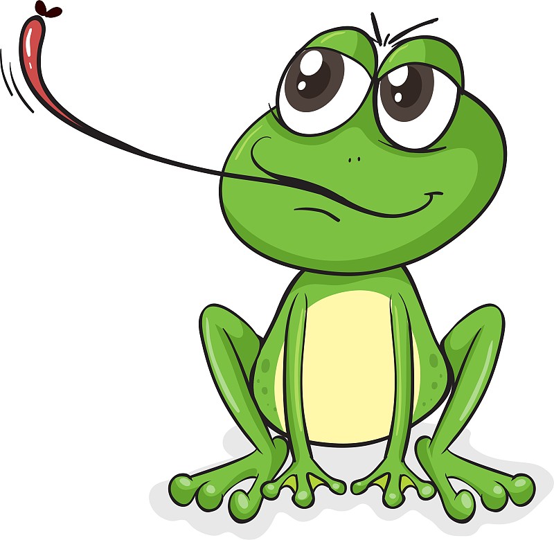青蛙弯腰卡通图片图片