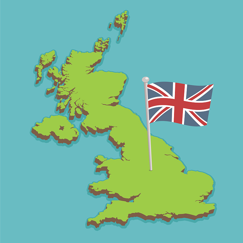 英国简笔画地图图片
