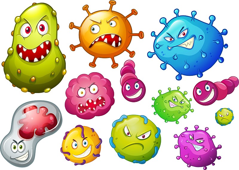 细菌害怕的表情图片