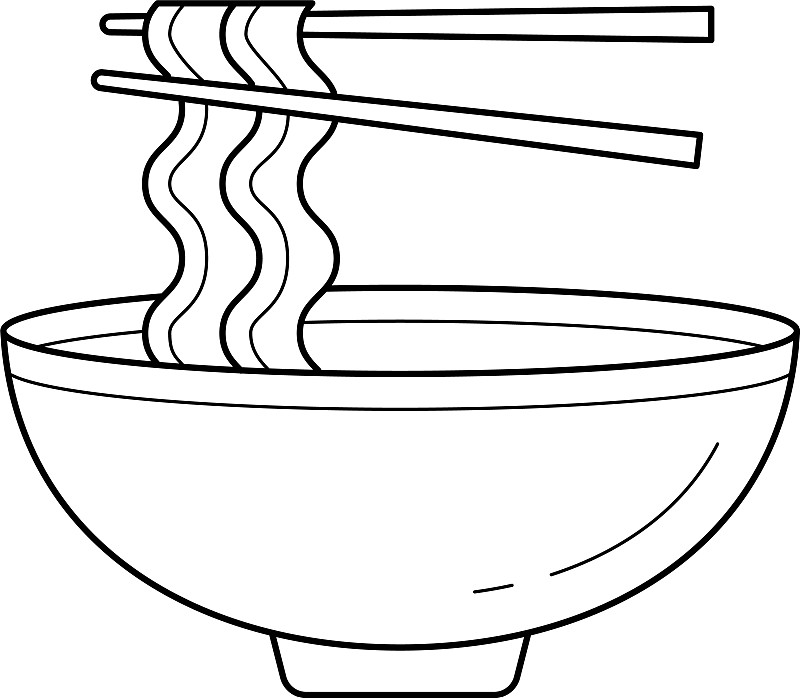 一碗米线简笔画图片