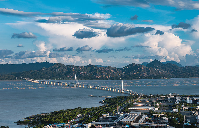 深圳湾大桥连接图片素材