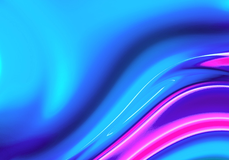 流体流动抽象全息蓝粉霓虹背景图片下载