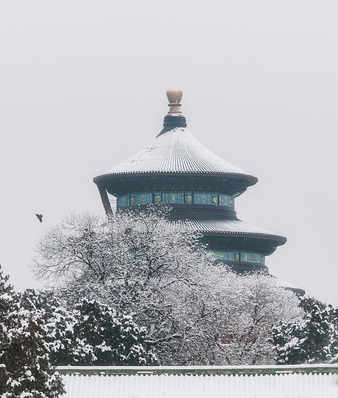 北京天坛祈年殿雪景图片下载
