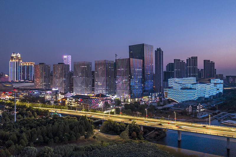 武汉 沙湖 楚河汉街 现代建筑群 航拍图片下载