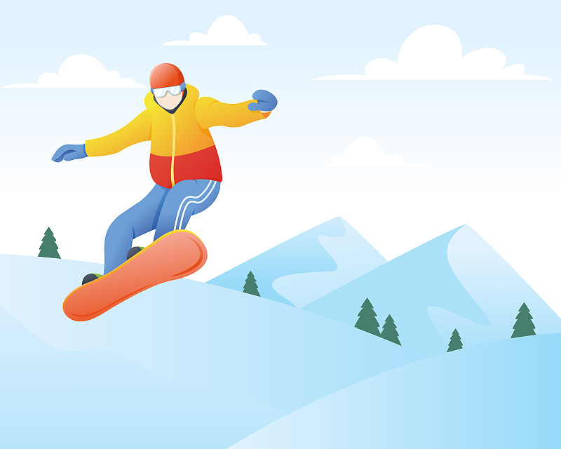 冬季滑雪运动和休闲冬季图片素材