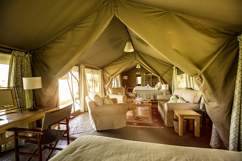 肯尼亚马赛马拉国家保护区豪华帐篷住宿室内图片下载