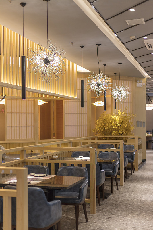 日本料理餐厅内部环境空间图片下载