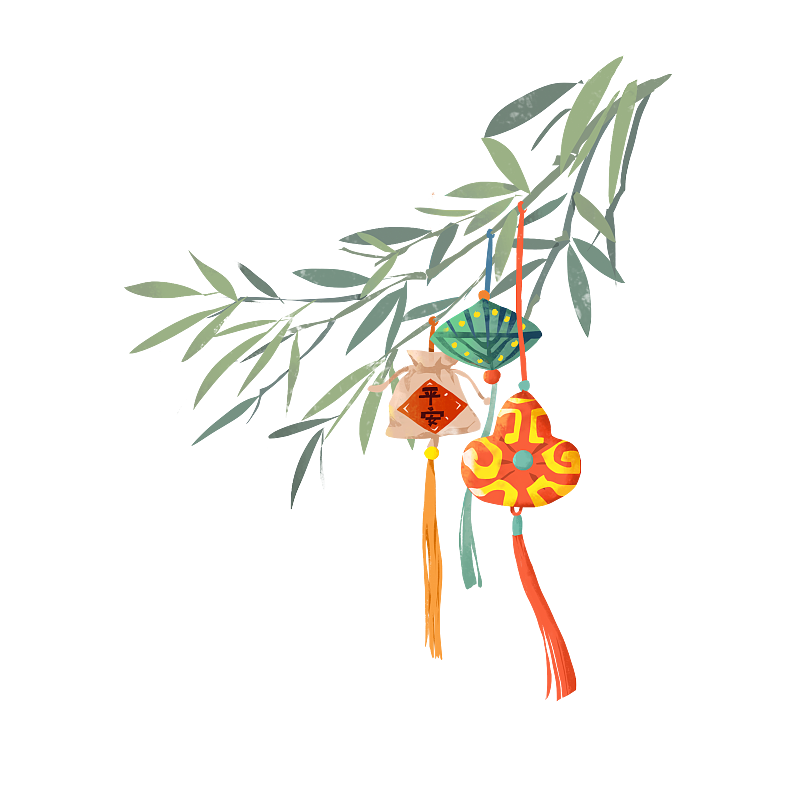 端午节 粽子 竹子 香囊元素图片素材