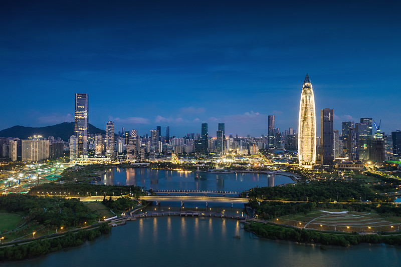 深圳城市夜景与天际线图片下载