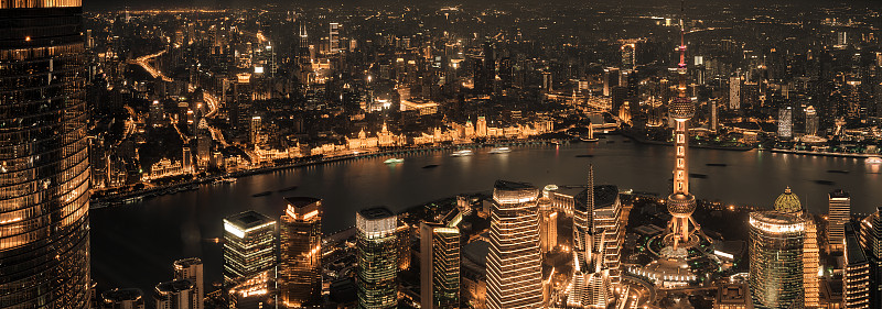 上海外滩陆家嘴夜景 Shanghai night view图片素材