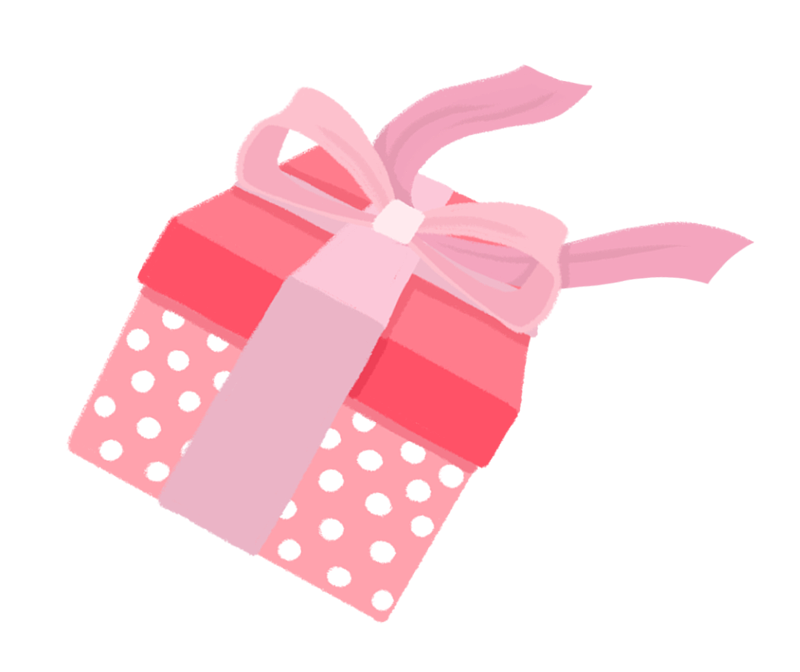 圣诞节粉色包装的礼物盒图片素材