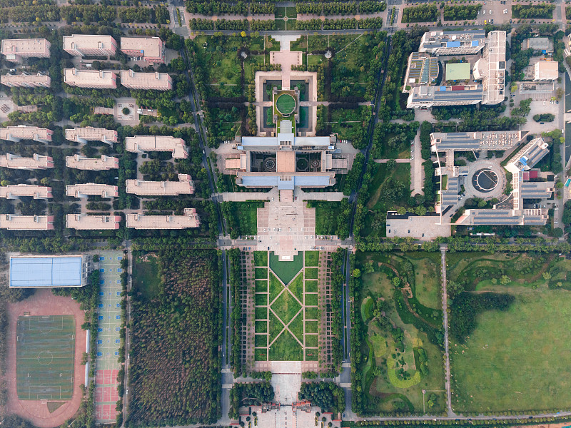 郑州大学航拍图片素材