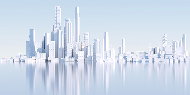 3D抽象现代城建建筑图片下载