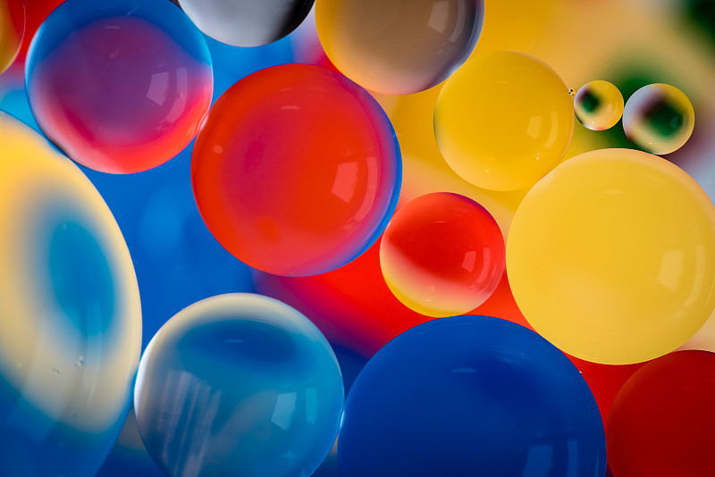 彩色气球的全帧镜头图片素材