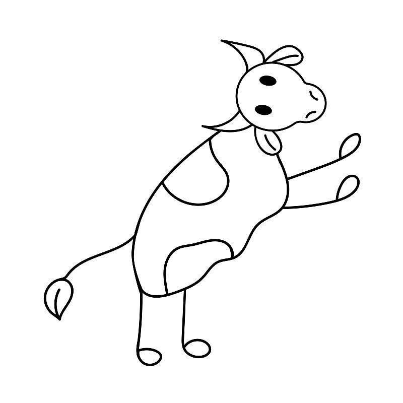 大公牛简笔画图片