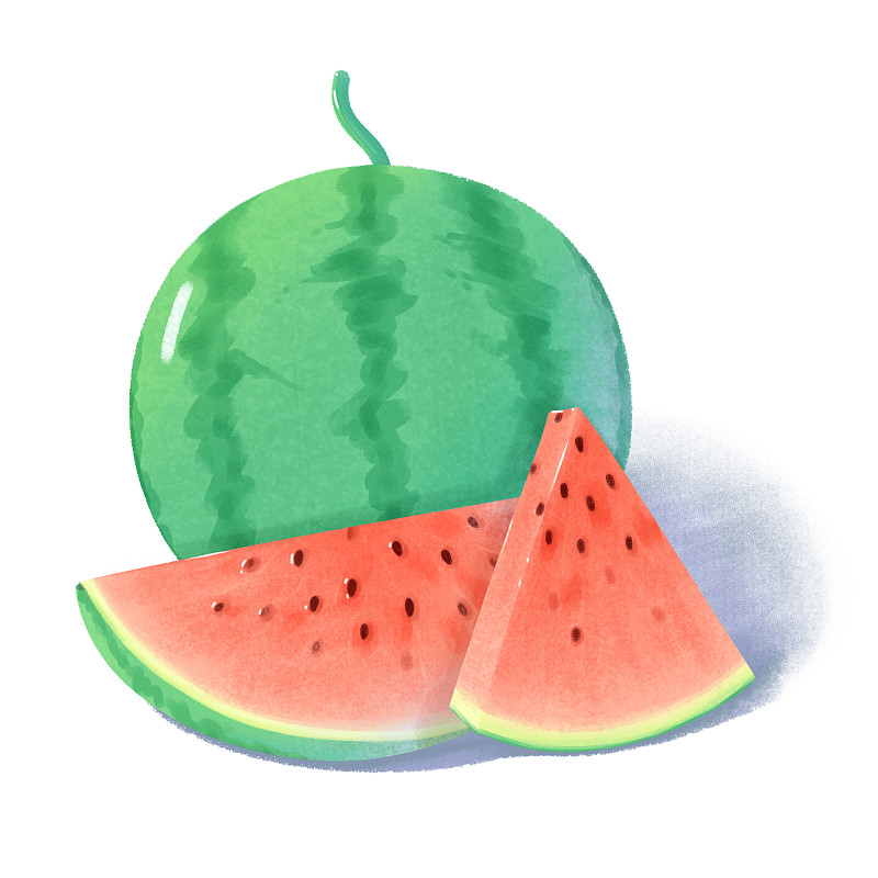 水果素材设计元素西瓜插画下载