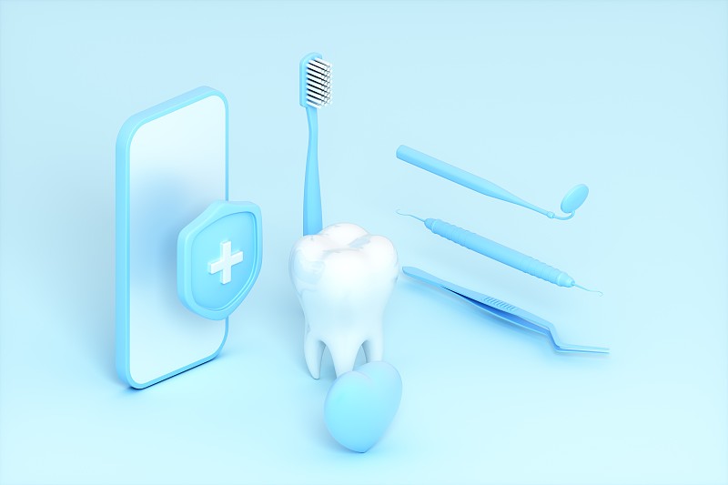 3D渲染的牙齿模型图片下载