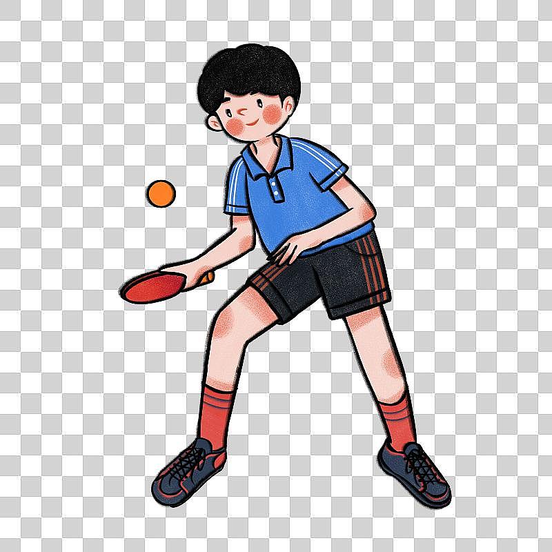 年轻的男性乒乓球运动员图片素材