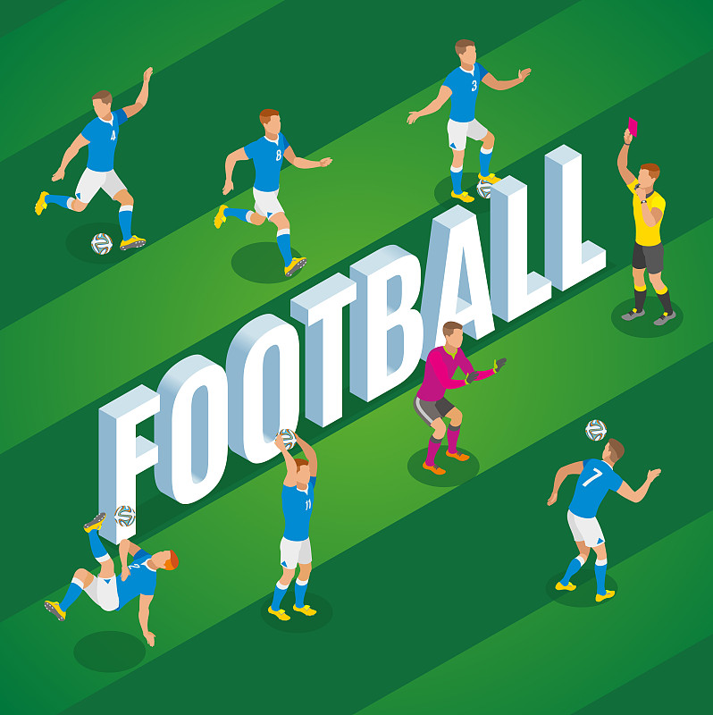 足球等距的海报图片下载