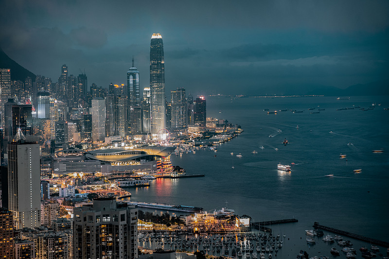 香港夜间城市风光图片下载