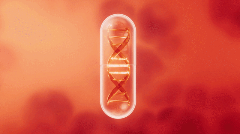 DNA与生物制药概念3D渲染图片下载