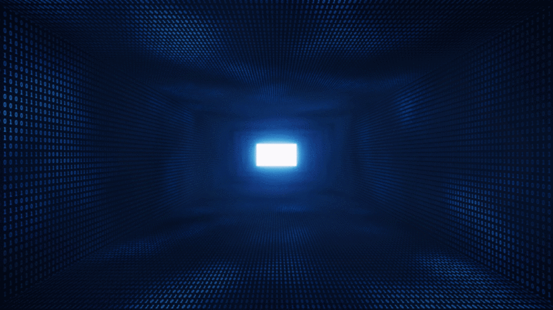 数字科技隧道背景3D渲染插画下载
