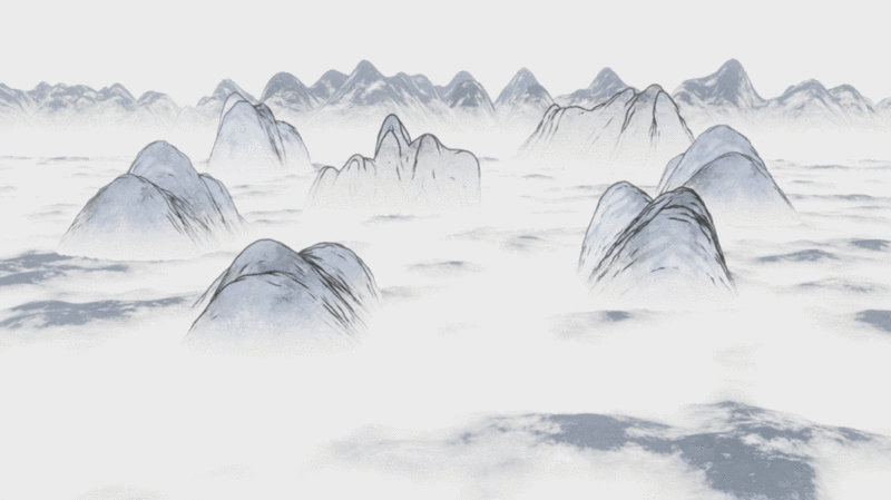 中国风水墨风格山水动画图片下载