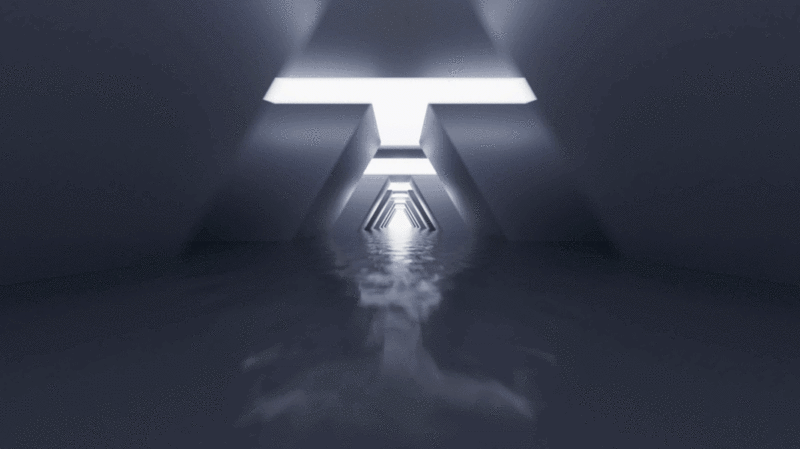 黑色科技感隧道空间3D渲染图片下载