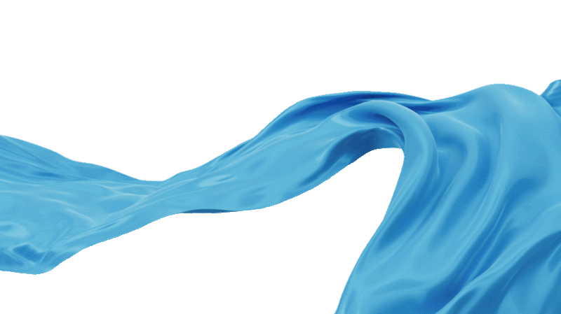 随风流动的蓝色布料3D渲染插画下载