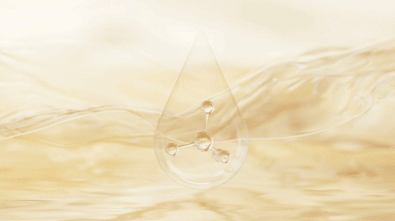 水面上金色的分子3D渲染图片下载