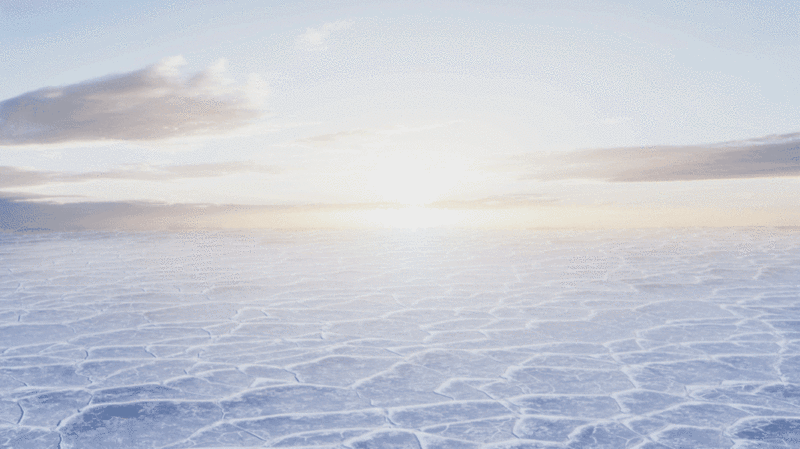 寒冷裂开的冰面与阳光背景3D渲染插画下载