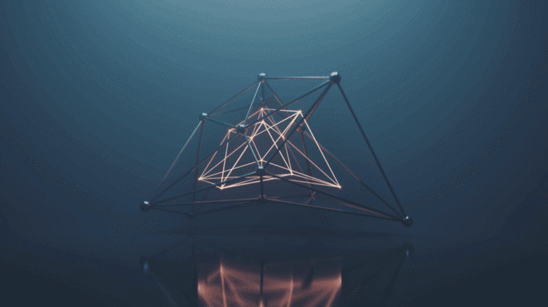 抽象几何体背景3D渲染插画下载