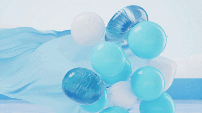 柔软的充气球体3D渲染图片下载